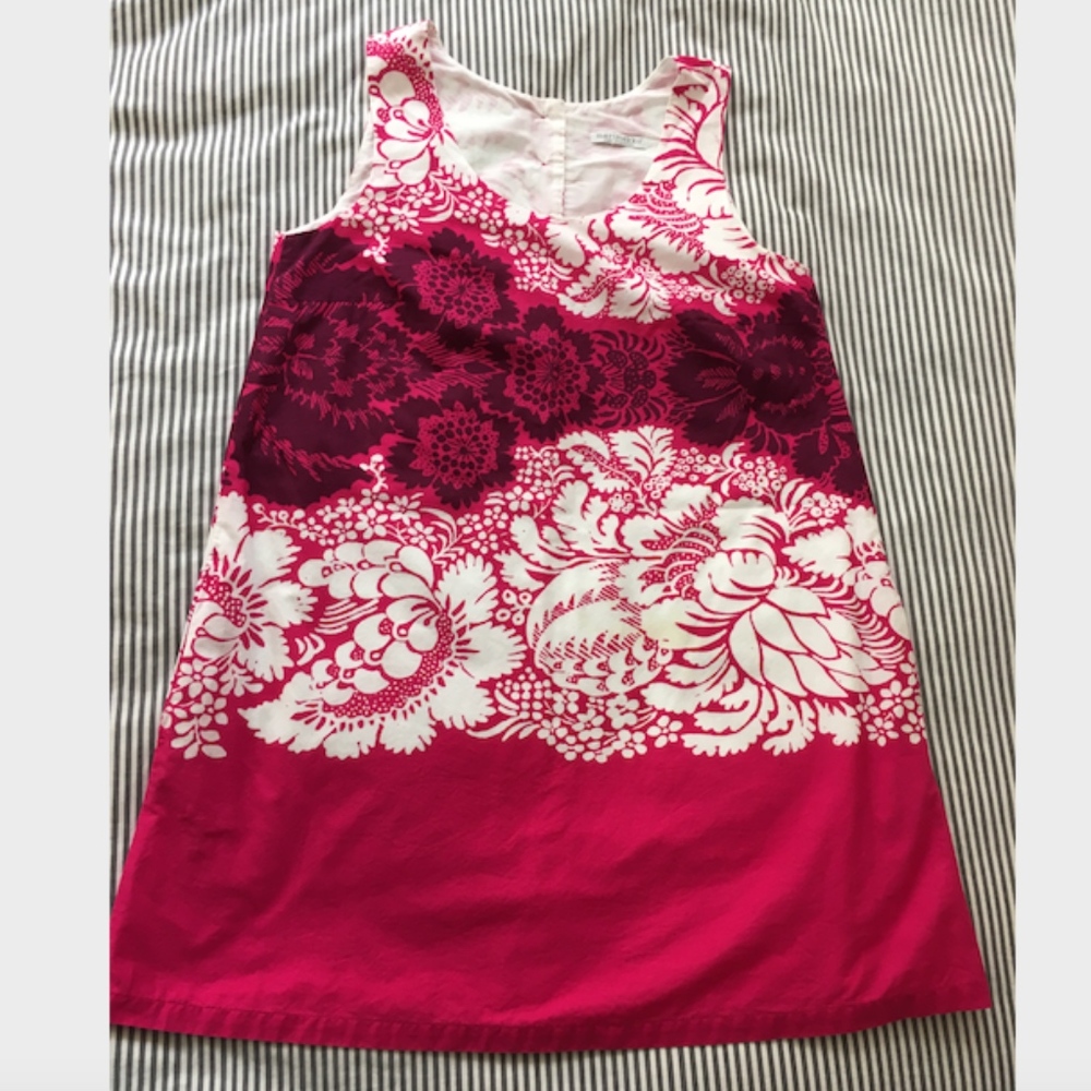 Marimekko Lined Cotton Shift Dress 40 US10